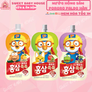 Nước hồng sâm Hàn Quốc Pororo Paldo vị trái cây cho bé từ 2 tuổi hộp 10 gói. Date 1/2025 - Sweet Baby House