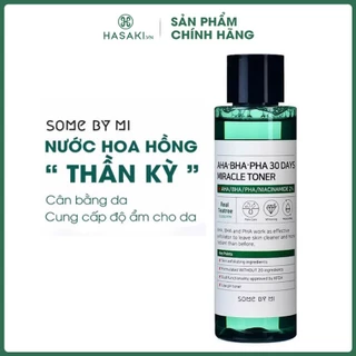 Nước hoa hồng Some By Mi làm sạch da dầu mụn trong 30 ngày AHA-BHA-PHA 30 Days Miracle Toner 150ml (tranli)