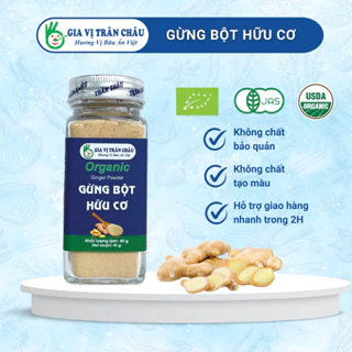 Gừng bột hữu cơ Trân Châu hũ 45g