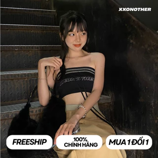 Áo Ống Cạp Chun Logo Đính Đá | XXONOTHER CUBIC TUBE TOP