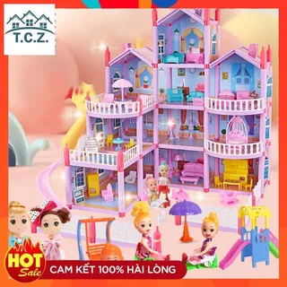 [SẴN HCM] Mô hình nhà búp bê Barbie cỡ lớn cho các bé gái chất liệu nhựa ABS đảm bảo an toàn tuyệt đối cho các bé