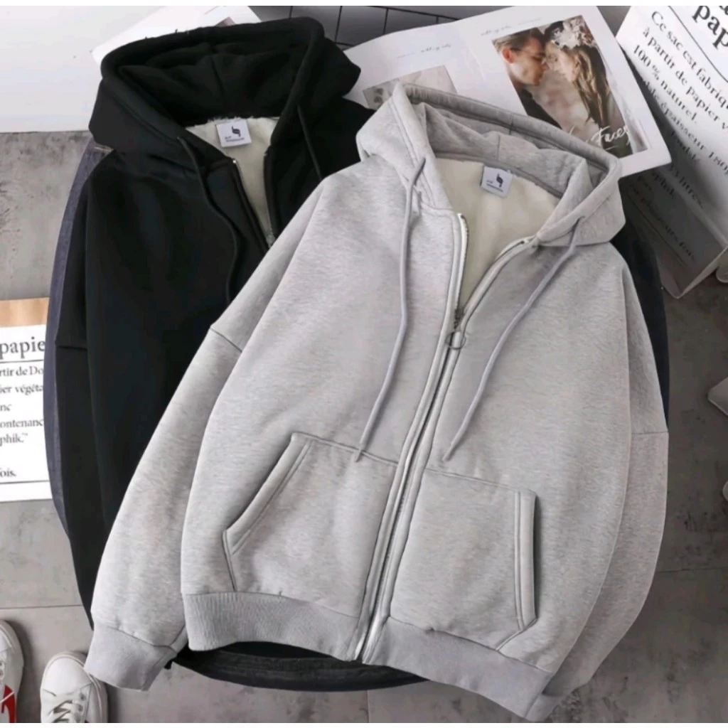 Áo Khoác Hoodie Zip Lót Nỉ Bông Cực Dày Dặn - Áo Khoác Nỉ Bông Cao Cấp Form Dáng Unisex Nam Nữ Cực Hotrrend