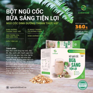 Bột ngũ cốc bữa sáng tiện lợi Lolifood - Sản xuất tháng 6/2024