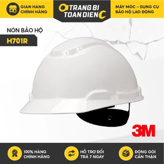 Mũ bảo hộ 3M H701R nhựa hdpe, bảo vệ đầu, có núm vặn, thoáng khí Nón bảo hộ lao động chính hãng