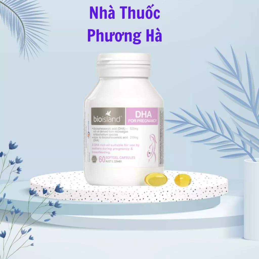 DHA BIOISLAND Viên uống bổ sung DHA cho mẹ bầu, trẻ nhỏ lọ 60 viên (ÚC)