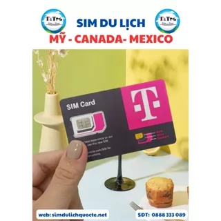 SIM DU LỊCH MỸ - CANADA - MEXICO (50GB/ tại Mỹ, 5GB/ tại Canada, Mexico)