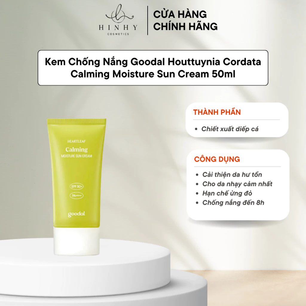 Kem Chống Nắng Goodal Houttuynia Cordata Calming Moisture Sun Cream 50ml