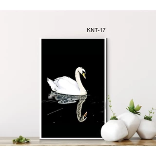 Khung tranh trang trí siêu mảnh tặng kèm ảnh canvas 20x30cm- nhựa composite - có 2 màu đen-trắng.Viền khung 7mm