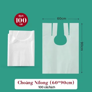 áo choàng nilong  kích thước 60*90cm giúp bảo vệ quần áo không bị dính hóa chất