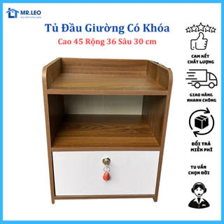 Tủ Để Đầu Giường - Tab Đầu Giường Gỗ MDF Cao Cấp Màu Gỗ Có Video HD lắp Ghép Dễ Dàng