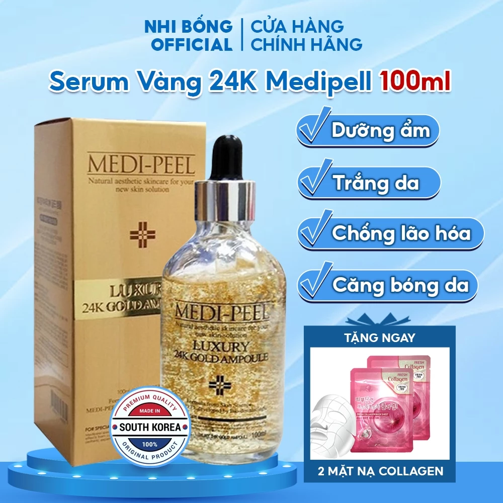 Serum Vàng 24k Dưỡng Trắng Da Gold Medipeel Làm Trắng Da Chống Lão Hóa Tái Tạo Và Săn Chắc Da Hàn Quốc 100ml