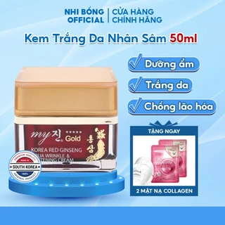 Kem Trắng Da Nhân Sâm Ngày Và Đêm My Gold Hàn Quốc Chiết Xuất Hồng Sâm 50ml Giúp Da Trắng Sáng & Căng Mịn Tự Nhiên