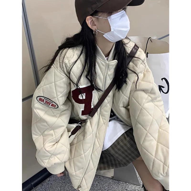 (SẴN SLL) áo khoác phao bomber chữ p mùa đông , áo khoác phao form rộng siêu hot