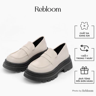 Giày loafer Rebloom - Giày da nữ đế răng cưa cao 5cm phong cách RETRO dành cho nữ - giày trending năm 2024