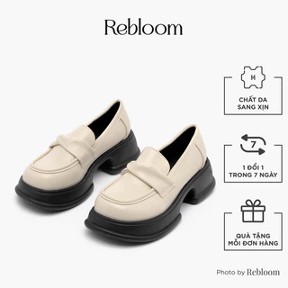 Giày loafer Rebloom - Giày lười nữ xoắn nơ đế cao 5cm dễ mang - tôn dáng dành cho nữ