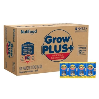1 lốc 4 hộp  sữa Grow Plus+ 180ml đỏ của Nutifood,Sữa nước Nutifood grow plus xanh 110ml