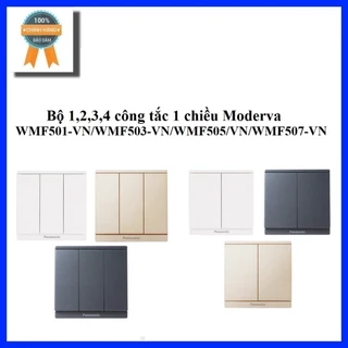 Bộ 1,2,3,4 công tắc 1 chiều Moderva WMF501-VN/WMF501MYZ-VN/WMF501MYH-VN