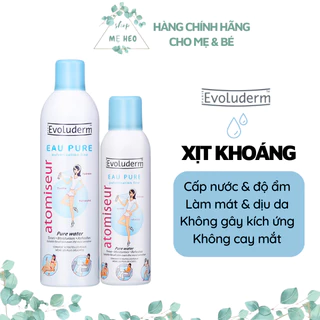 Xịt khoáng Evoluderm dưỡng da cấp ẩm tức thì và làm dịu làn da 150ml 400ml