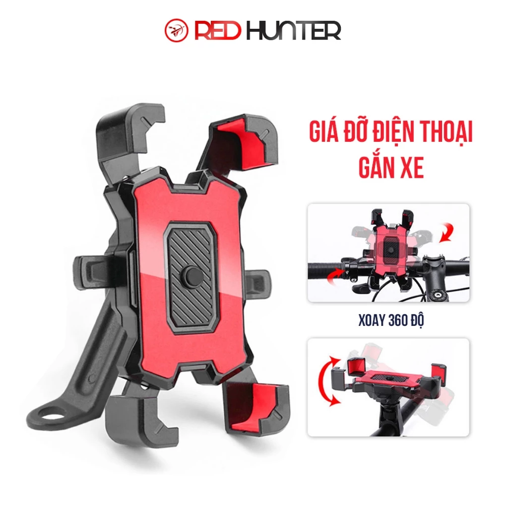 Giá đỡ kẹp điện thoại gắn xe đạp xe máy REDHUNTER