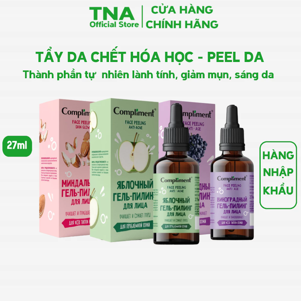 Tẩy Da Chết Hóa Học, peel da Hữu Cơ Compliment No proplem 27ml giảm mụn, mờ thâm