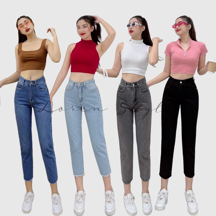 Quần jean baggy LOREN tua B51037