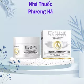 Kem dưỡng trắng da ngày và đêm sữa dê Eveline hủ 50ml ( Ba Lan).. Kem bôi dưỡng ẩm, chống nhăn