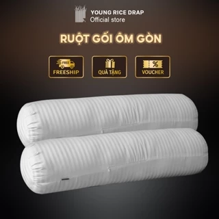 Ruột gối ôm gòn hơi cao cấp YOUNGRICE gối ôm dài 1m khổ to dành cho người lớn kích thước 35x100cm