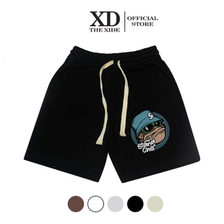 Quần Short Đùi Local Brand The xide IN STAND CHILL nỉ chân cua dày dặn unisex form rộng nam nữ oversize