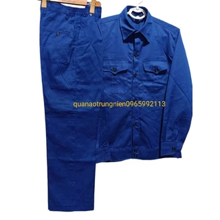 Quần áo bảo hộ lao động màu xanh Công nhân