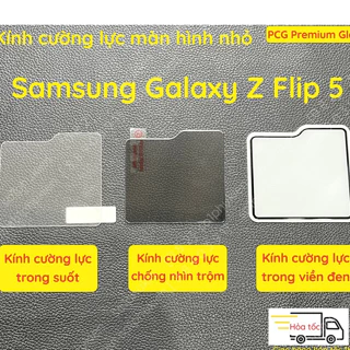 Kính cường lực màn hình phụ Samsung Z Flip 5 (ZFlip 5, ZFlip5) loại chống nhìn trộm, loại trong full keo chuẩn đẹp