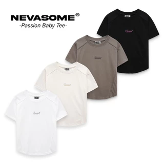 Áo Thun Vạt Bầu Baby Tee 4 màu Local Brand NEVASOME Passion Cotton 230gsm Cổ Tròn Nữ