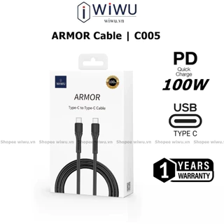 CÁP SẠC NHANH WIWU ARMOR TYPE C TO TYPE C PD 100W Chính Hãng Cho Điện thoại IPhone , IPad , Macbook , SAMSUNG