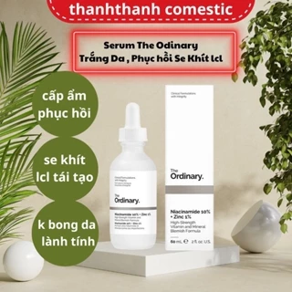 Serum ngừa mụn, sáng da, se khít Niacinamide 10% + Zinc 1% - The Ordinary 30ml