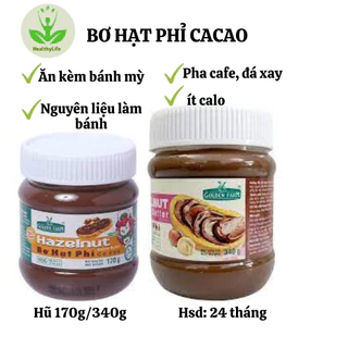 Bơ HẠT PHỈ PHẾT CACAO golden farm - Bơ Hazelnut lọ 170g,340g