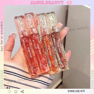 Son bóng Gege Bear lip glaze hiệu ứng tráng gương dưỡng ẩm môi chính hãng nội địa Trung