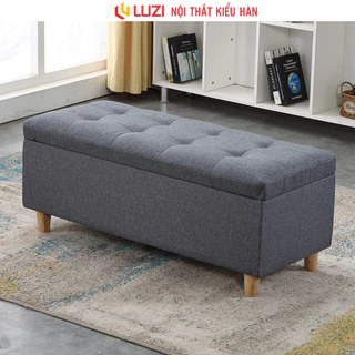 Ghế đẩu dài đa năng 80cm bọc vải canvas bền màu Luzi - Zc10