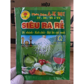 Phân Siêu Ra Rễ  NPK 10-20-20 + TE đẻ nhánh, kích chồi, bật lộc cực mạnh (gói 20gr)