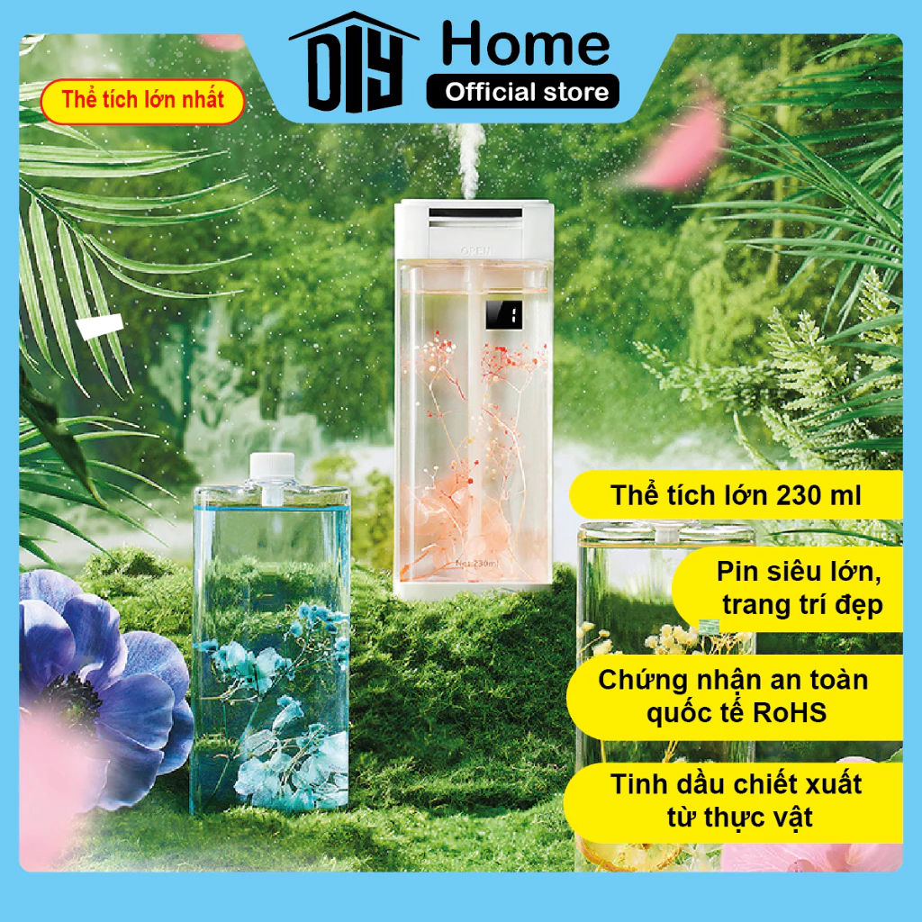 Máy xông tinh dầu JD999 Pro 2023 tự động 5 chế độ xông hương thơm nhẹ dịu lưu hương lâu