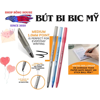 [LẺ 1 CÂY] BÚT BI BIC CỦA MỸ (XANH, ĐEN, ĐỎ)