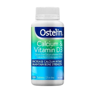 Canxi bầu Ostelin Calcium & Vitamin D3, Úc (130 viên) bổ sung Canxi, D3 phát triển xương, răng cho bà bầu, mẹ cho con bú