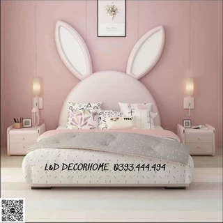 Giường sofa decor tai thỏ cute zalo:0393444494