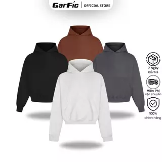 Áo hoodie boxy trơn GARFIC Local Brand unisex nỉ ngoại 4 màu - Áo khoác nỉ trơn form crop nam nữ basic- GARFIC.CLUB