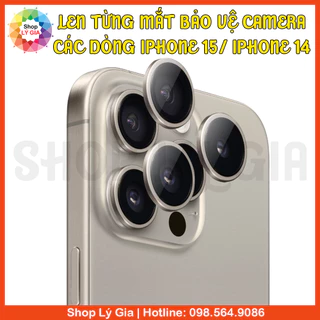 Len cường lực từng mắt bảo vệ camera cho iPhone 15 Pro max/ 14 Pro Max/ 14 Plus / 14 / 13 /1 2 Mini / 11