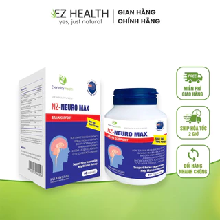 Viên uống bổ não Everyday Health NZ - NEURO MAX tăng cường tuần hoàn não cải thiện trí lực và thị lực hộp 60 viên