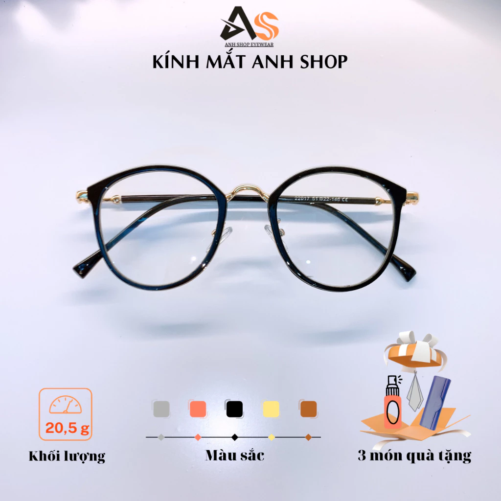 Kính mắt mèo to khung kim loại kết hợp nhựa dẻo thời trang nữ 22017A