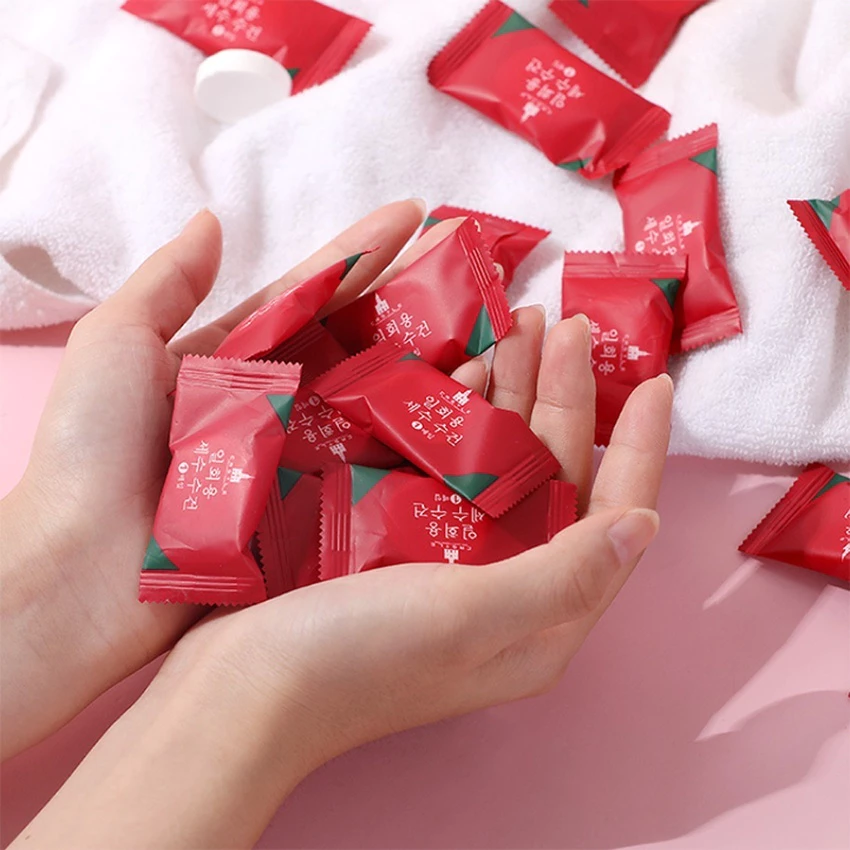 [ Giá Rẻ ] Sét 100 Khăn Măt Nén Han Quốc Dùng 1 Lần Siêu Dai Tiện Lợi