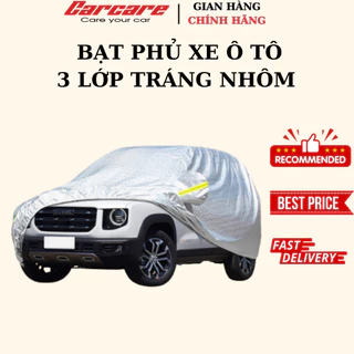 Bạt phủ xe ô tô 3 lớp tráng nhôm - bạt phủ ô tô cao cấp