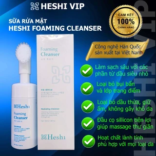 Sữa rửa mặt Heshi Foaming Cleanser 100ml sạch sâu, dưỡng ẩm , giảm mụn , cảm nhận ngay lần đầu