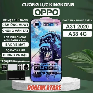 Kính cường lực Oppo A31 2020, A32, A38 New Kingkong full màn, miếng dán bảo vệ toàn màn hình