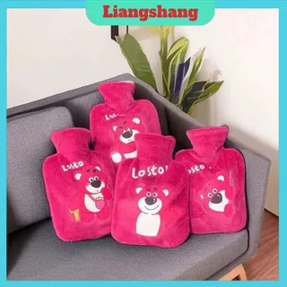 Túi Chườm Bụng Gấu Dâu Lotso -Túi chườm nóng lạnh vải nhung Hoạt hình dễ thương